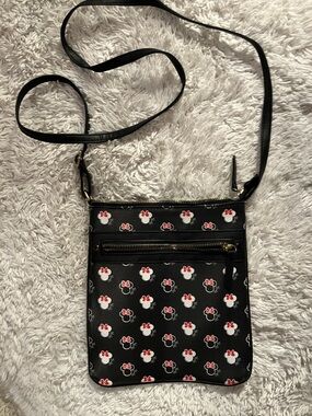NWOT Minnie Mouse Crossbody Bag with Red Bow Print